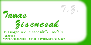 tamas zisencsak business card